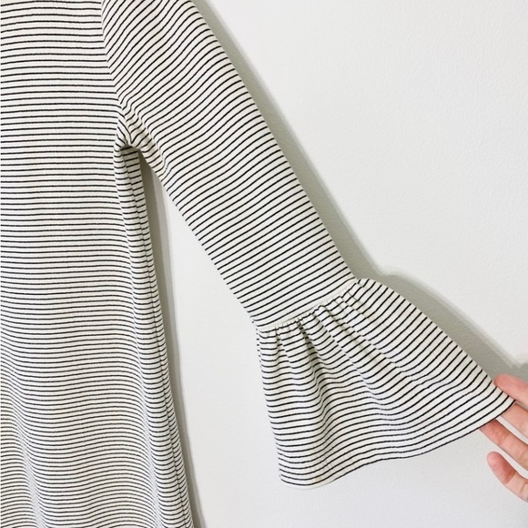 J Crew White & Black Striped Mini Shift Dress Sz M - Picture 4 of 4